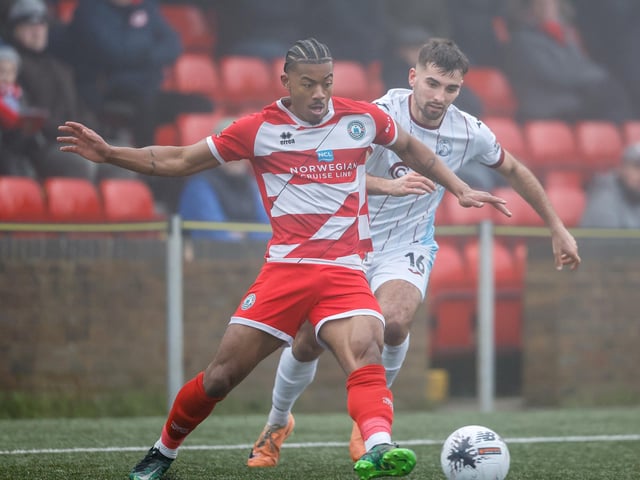 Eastbourne Borough take on Taunton Town in the fog - before the match was abandoned