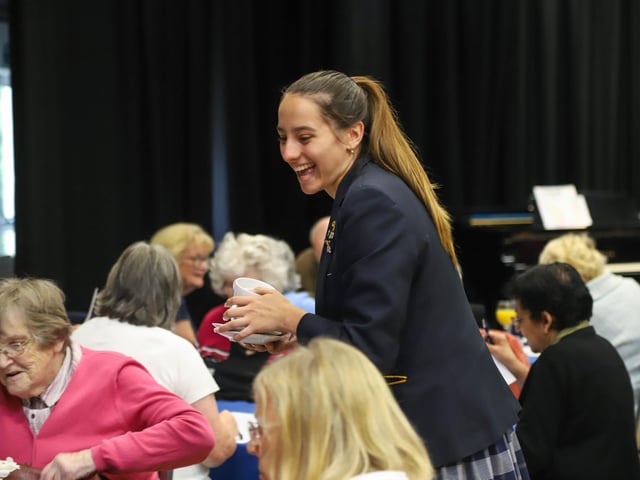 More than 120 senior citizens were treated to a summer tea party at Burgess Hill Girls on Tuesday, July 4