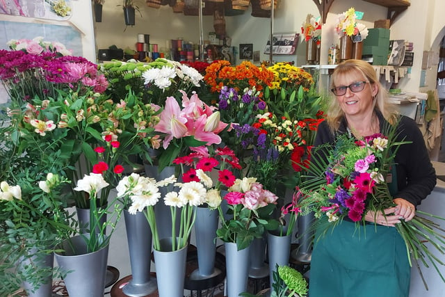 Julie Walker at Buds 'N' Blooms in East Preston, where she'll mark 30 years as a florist next week