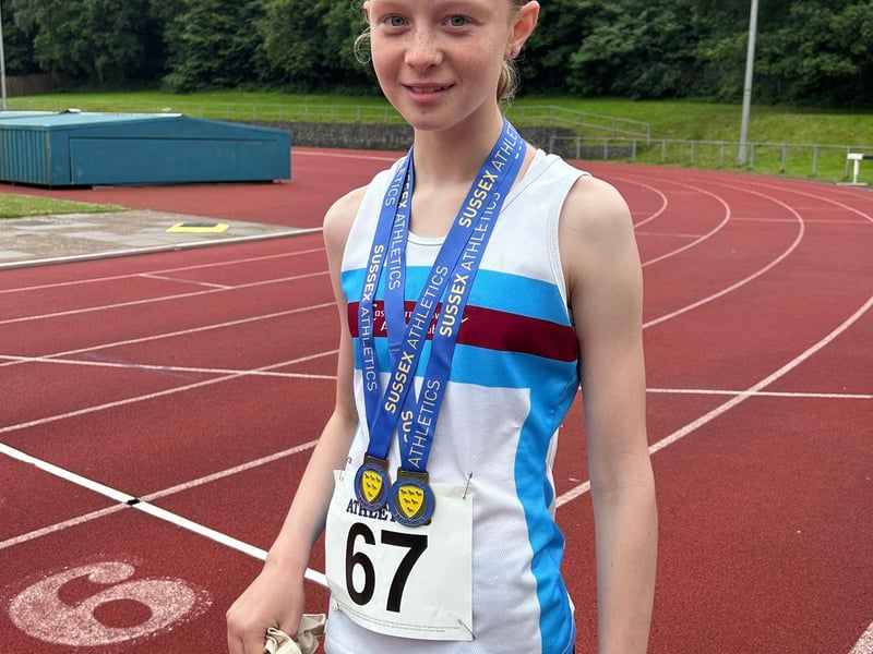 Calista Scott-Smith - U13 County Champ in High Jump and bronze medallist in the 70m Hurdles