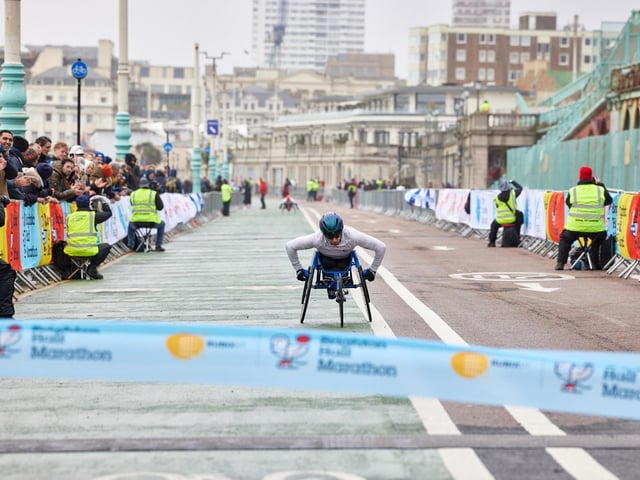 Action at the Brighton Half Marathon