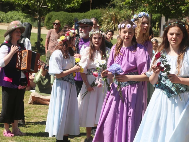 Crowning of the May Queen in Alexandra Park, Hastings, on May 11 2025. Photo by Roberts Photographic.