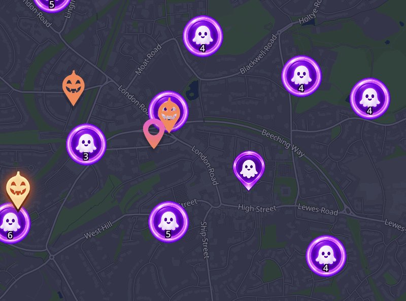 Where to trick-or-treat in East Grinstead | Map