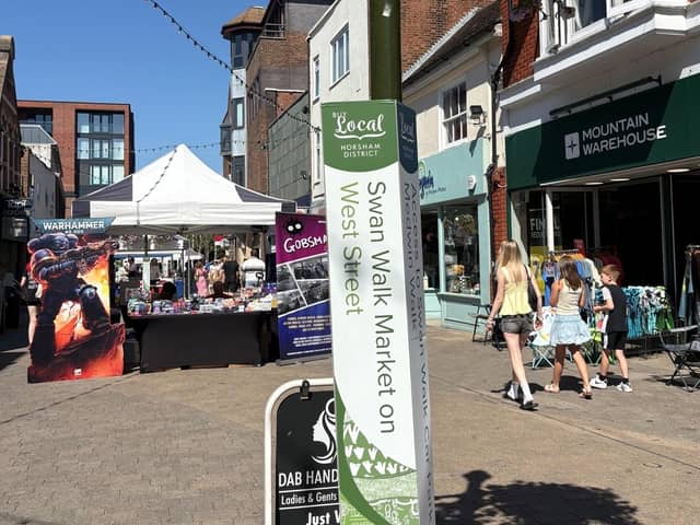 In response to the closure of Swan Walk, Horsham District Council and market operator Coden Events offered businesses free market pitches and equipment hire. Picture courtesy of Horsham District Council