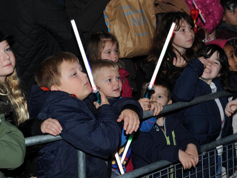 Christmas Lights switch on in The Boulevard, Crawley 2014 (Pic by Jon Rigby)