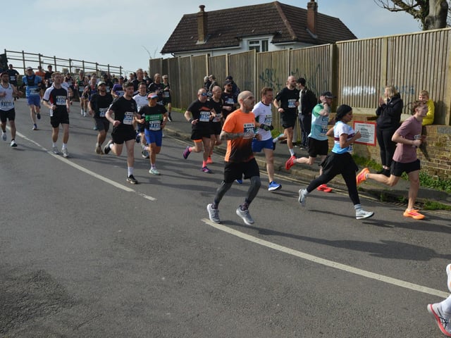 Action in the 2026 Hastings Half Marathon