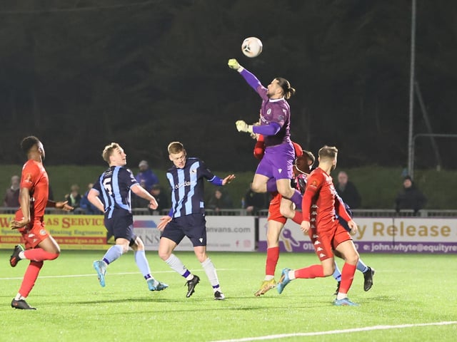 Action from Worthing FC's 6-2 Sussex Senior Cup win over Crowborough Athletic at Woodside Road