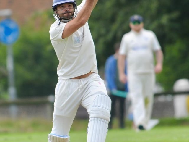 Action between Broadwater CC and Goring CC in Division 4 West of the Sussex Cricket League