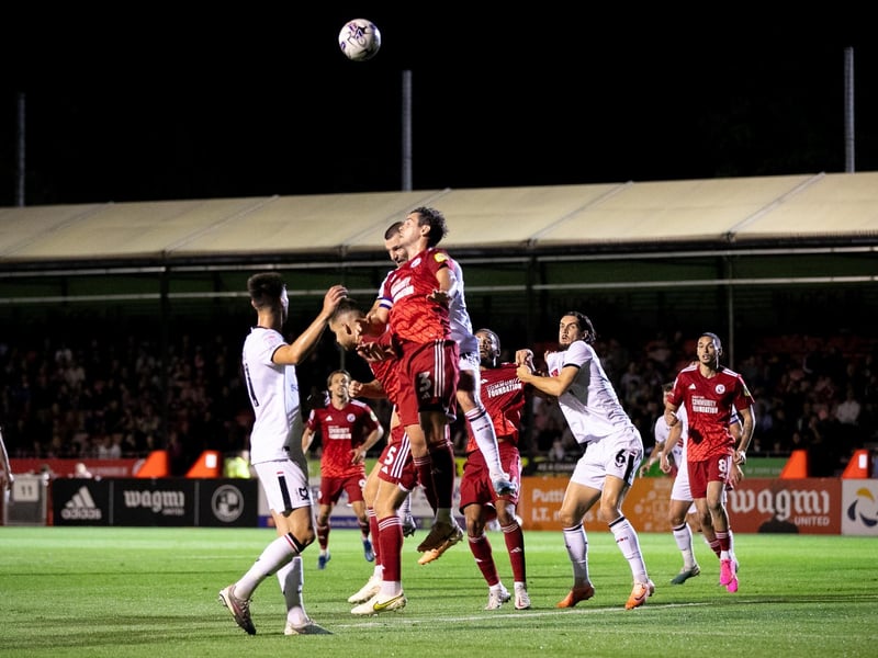 Action and crowd pictures from Crawley Town's 2-1 win over MK Dons at the Broadfield Stadium.