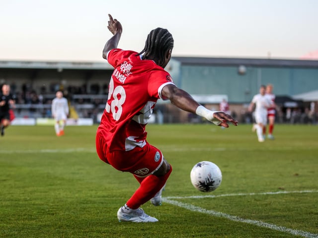 Action from Eastbourne Borough's visit to Weston-super-Mare in National League South