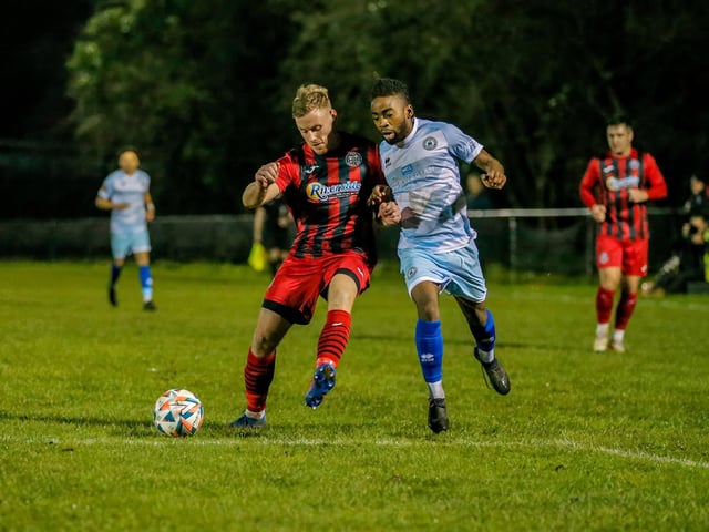 Action from Eastbourne Borough's 2-1 win at Wick in the Sussex Senior Cup