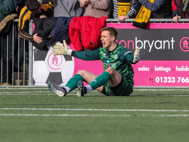 Action from Eastbourne Borough's 5-1 home loss to Maidstone in the National League South