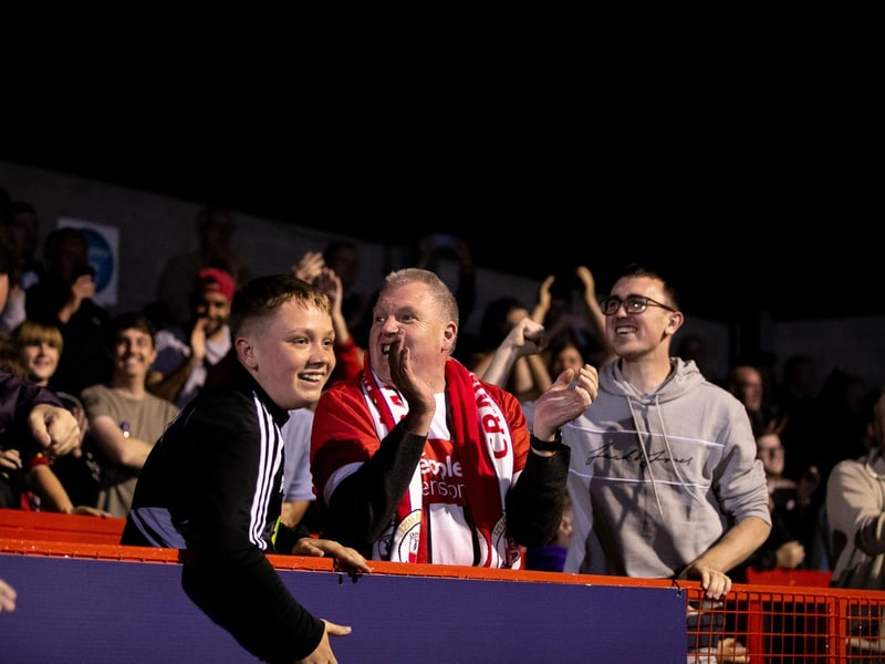 Action and crowd pictures from Crawley Town's 2-1 win over MK Dons at the Broadfield Stadium.