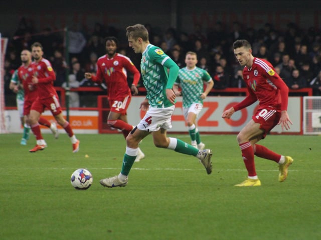 Action from Crawley Town's win over Swindon Town in Matthew Etherington's first game in charge. Picture by Cory Pickford