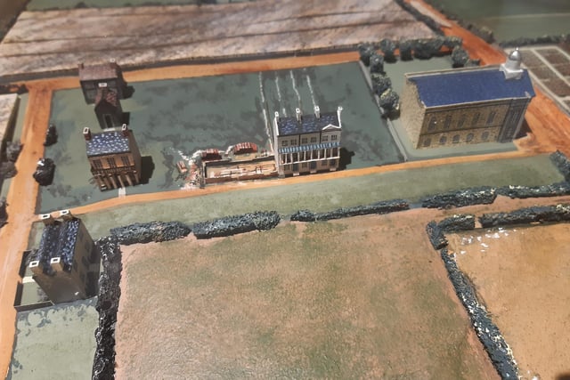 The Venue and Ambrose Place as seen on the diorama of Worthing in 1815