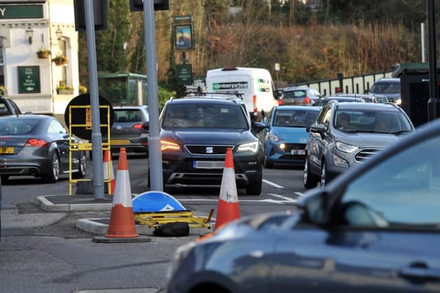 The new traffic lights on the junction of Station Road and Mill Road in Burgess Hill. Photo: Steve Robards, SR2212292