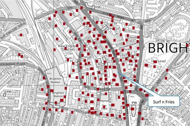 London Road, Brighton, crime stats map