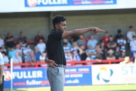 The pre-season fixture was Kevin Betsy’s first in front of the Crawley supporters after his appointment earlier this summer, taking over from previous manager John Yems. Photo: Cory Pickford