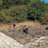 Works underway at Lancing Ring. Photo: ADC