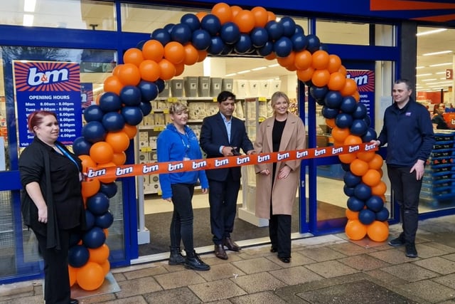Love Island star Amy Hart cuts the ribbon with store manager Marshall Almeida