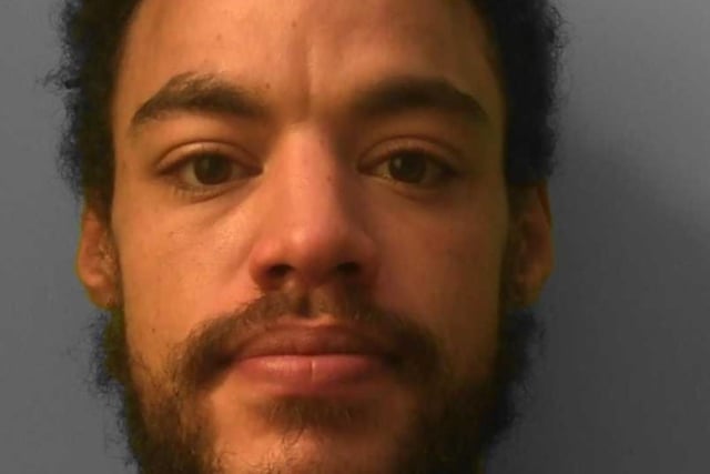 Derek Antwi, 29, of Upper Hollingdean Road in Brighton, pleaded guilty to a number of burglaries and robberies across the city, several committed while wearing clothes stolen from previous break-ins. His crime scenes were typified by muddy footprints with a Nike Airforce tread and multiple victims reported having Nike Airforce trainers stolen – including a pair of limited edition tan and blue Airforce 1s that were found in Antwi’s flat. Investigators also linked Antwi’s break-ins by a pattern of entering through the back of properties, smashing through patio doors and ransacking rooms in an untidy search for valuables. On Friday, December 10, police received a report of a burglary in Glendale Road, Brighton, in which a bank card was stolen. CCTV footage showed Antwi riding to three local stores, on a bicycle stolen from another Glendale Road address, where the card was used. The clothes Antwi wore in the footage, including Nike Airforce 1 trainers, were found in his possession when he was later arrested. On December 15, Antwi was again caught on CCTV climbing over a wall in Rothbury Road, wearing distinctive tan and blue Nike Airforce trainers that had been reported stolen from a property in Beechwood Road several days earlier. A bike was stolen from Rothbury Road, and the trainers were found at Antwi’s house when he was arrested. The following day, December 16, Antwi threatened to stab two residents of Silverdale Road after they disturbed him stealing two bicycles from their shed. On January 10, Antwi was chased away by residents of a property in Stanford Road, having stolen some trainers from a front doorstep and burgled a property next door. The incident was once again captured on CCTV, where Antwi was shown to be wearing clothes stolen from one of the houses. Antwi was arrested on January 18 following a report of two bikes worth £6,500 being stolen from a garage in Westbourne Gardens. When Antwi was arrested shortly after, he had a receipt from a pawnbrokers in his pocket showing he had sold
