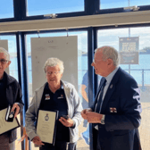 Eastbourne |RNLI award two of its fundraisers for 40 years of work. Photo: RNLI/Graham D