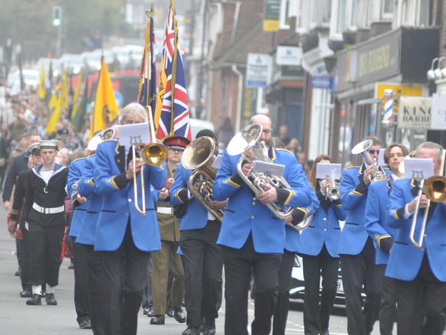 Remembrance Sunday in Burgess Hill. Photo by Phil Dennett