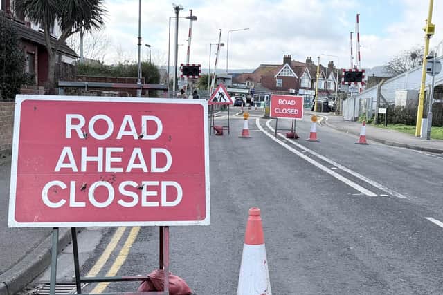 Hampden Park level crossing road closure. Photo: Dan Jessup