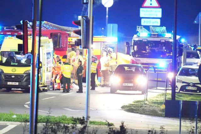 The fatal collision, which involved two cars, happened on the A264 Rusper Road Roundabout. Photo: Eddie Mitchell