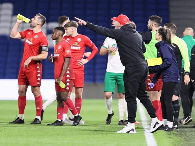 Action and celebrations as Worthing take on Bognor Regis Town in the Sussex Senior Cup final at the Amex Stadium - and win 8-7 on penalties