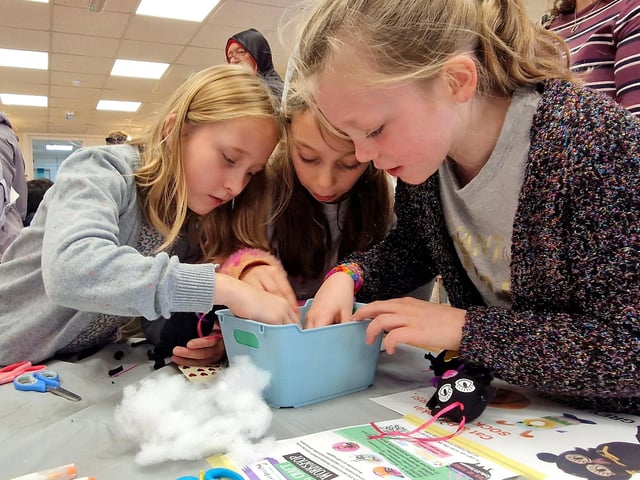 Halloween Craft Sessions were available to sixty children at the Creative Community Hub in Church Walk on Wednesday 28th October. HR26102801 Pic Hollie Robards/Iconic Media Group