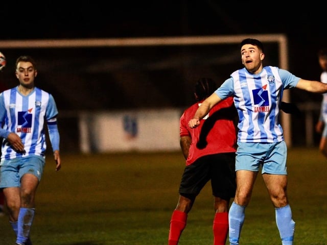 Action from Worthing United v Arundel in the SCFL Division 1