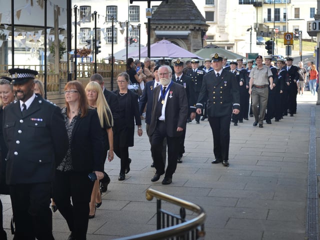 Hastings' Proclamation: The Mayor of Hastings, Cllr James Bacon, read the local Proclamation of the new King at 3pm on Sunday 11 September in Queens Square.