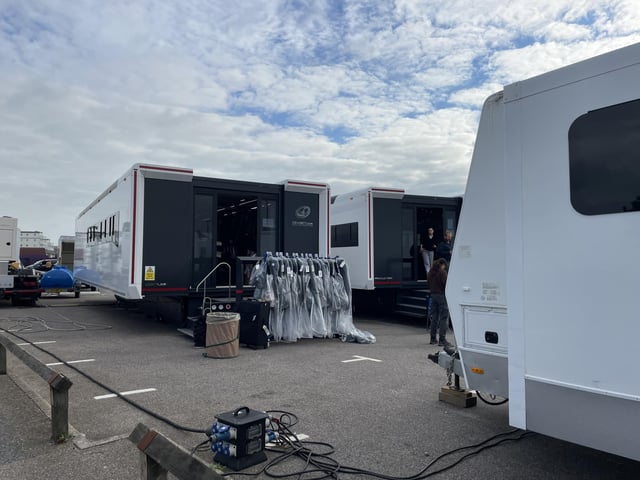 Filming at Princes Park car park