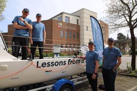The rowing team visited the University of Chichester.