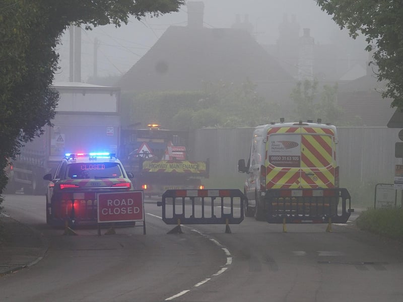 Emergency services at the scene of the collision. Picture: Sussex News and Pictures