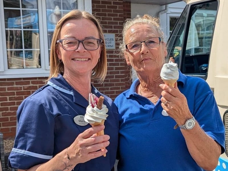 Staff enjoyed the ice cream treat