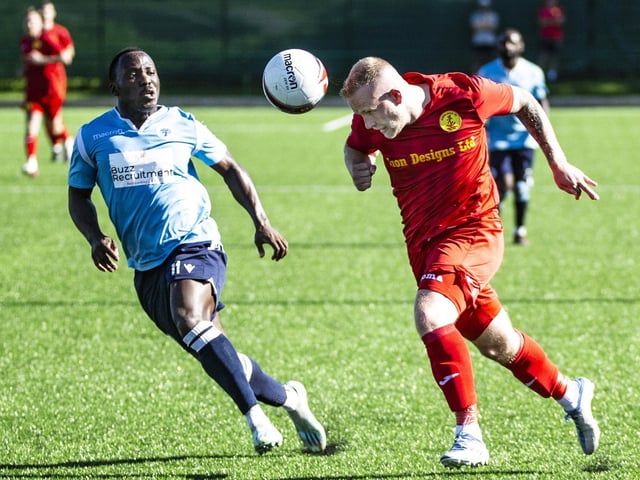 Newhaven FC take on Spelthorne Sports in the FA Cup