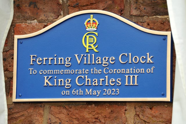 The Duchess of Norfolk, Georgina Fitzalan-Howard, unveiled the plaque to mark the Coronation of King Charles III