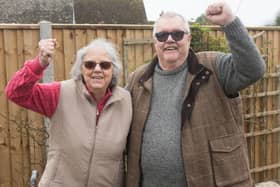 Chris and Anne Nicholls celebrated winning over £142,000