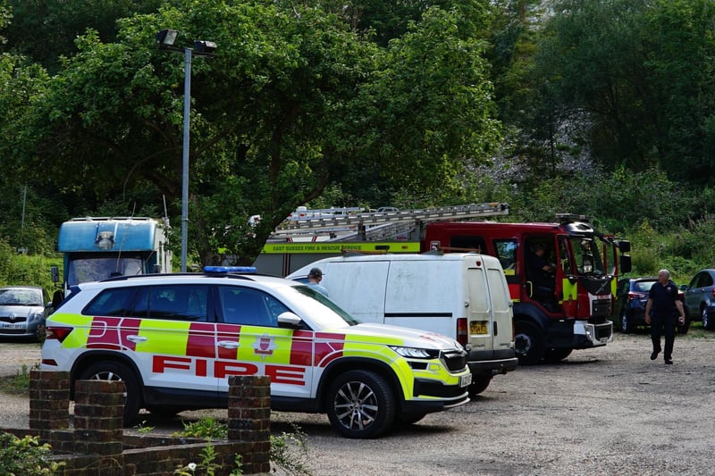 The emergency services were out in force after a young person reportedly fell from a cliff in Lewes