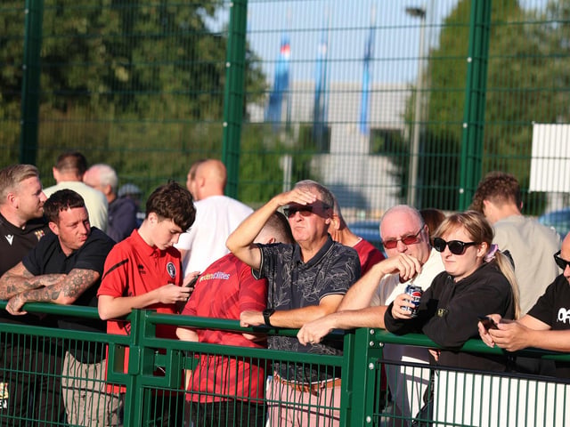 Crawley Town fans enjoy the team's first pre-season friendly, at Three Bridges FC