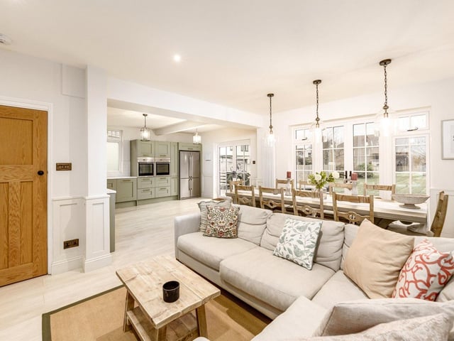 The home in Abbotts Close, Worthing, features a vast and sociable space – ideal for both family time and entertaining
