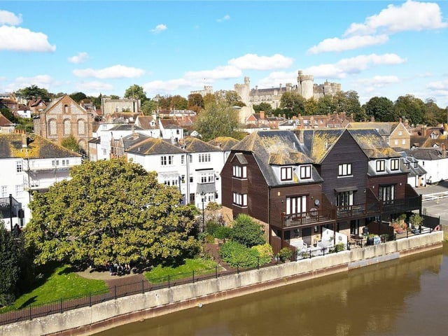 This luxury riverside townhouse with sweeping river, castle and cathedral views has come on the market with Graham Butt Estate Agents priced at £950,000 ,