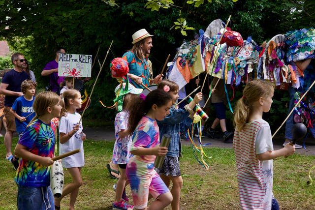 More than 150 young people took part in the children’s parade, dancing along to a samba beat
