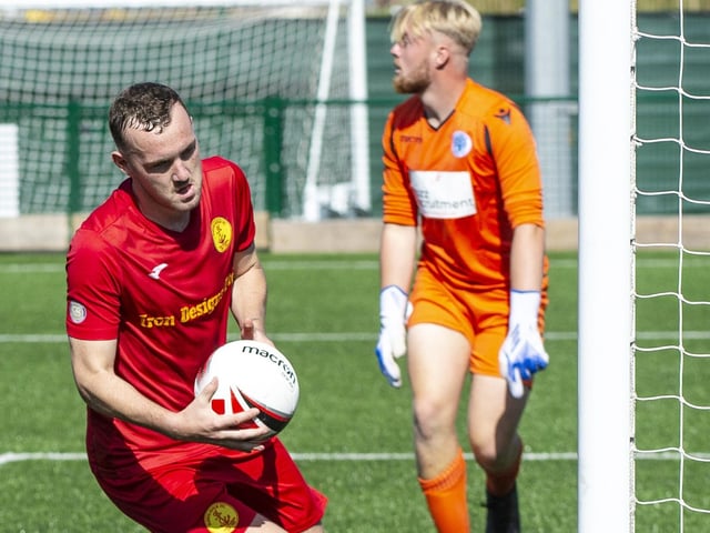 Newhaven FC take on Spelthorne Sports in the FA Cup