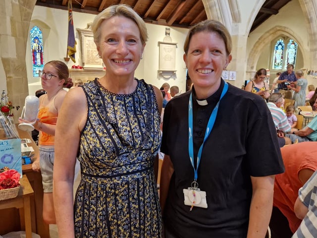 Vicar, the Rev Natalie Bawcutt, with Bognor Regis and Littlehampton MP Alison Griffiths