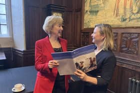 Kristy Adams with the Rt. Hon. Dame Andrea Leadsom MP,               the Gov’s Early years advisor