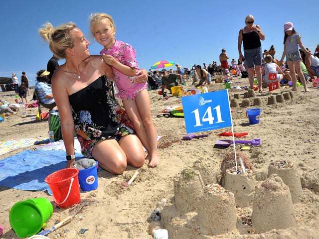 Littlehampton sandcastle competition. Pic S Robards SR2208091