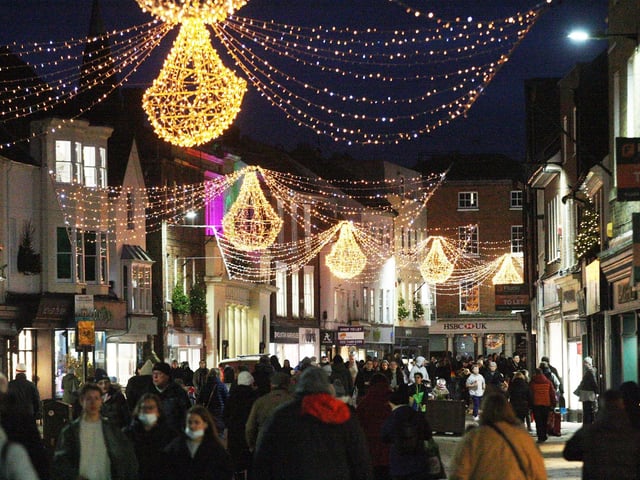 Chichester Christmas tree lights switch-on in 2021
